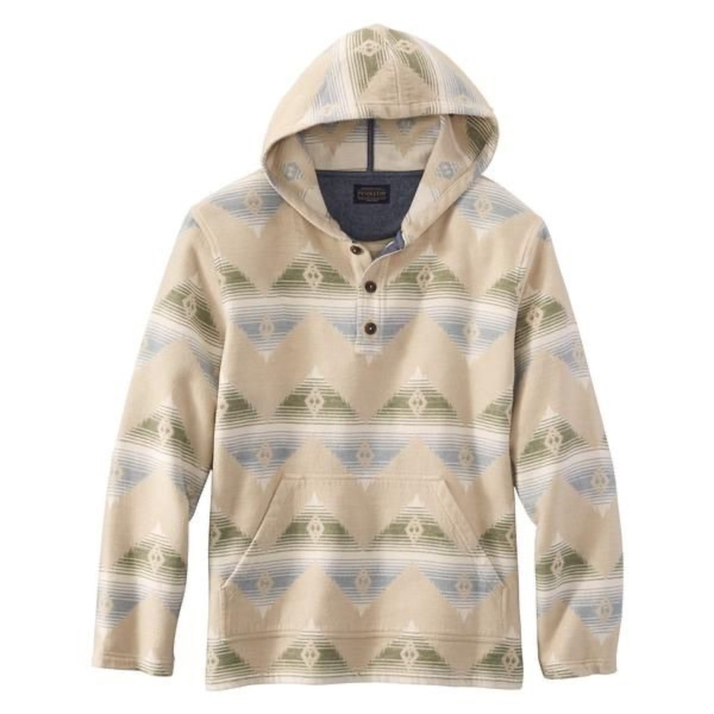 Men's Beige Patterned Sweater - Pendleton